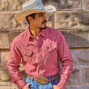 Vintage-Inspired Chambray Long Sleeve Snap Shirt by Wrangler #112360099