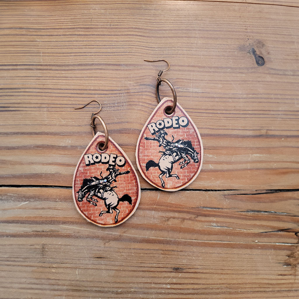 Brick Rodeo Leather Earrings #2-A110