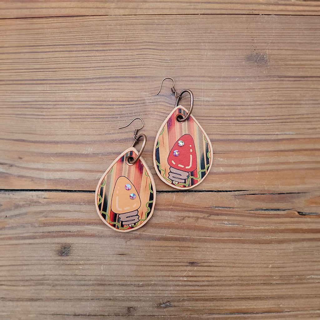 Christmas Merry Bright Leather Earrings #2-A141