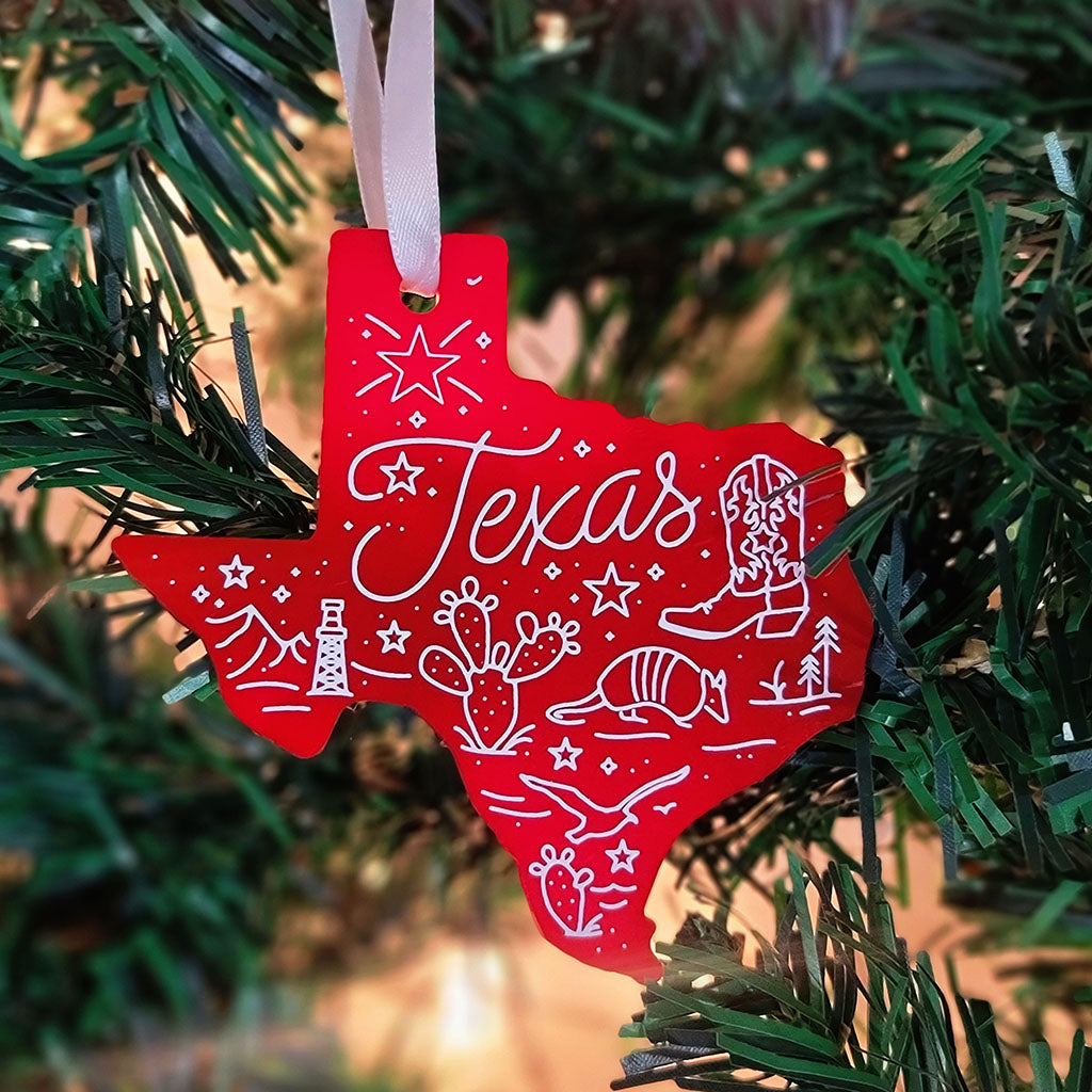 Texas holiday ornament