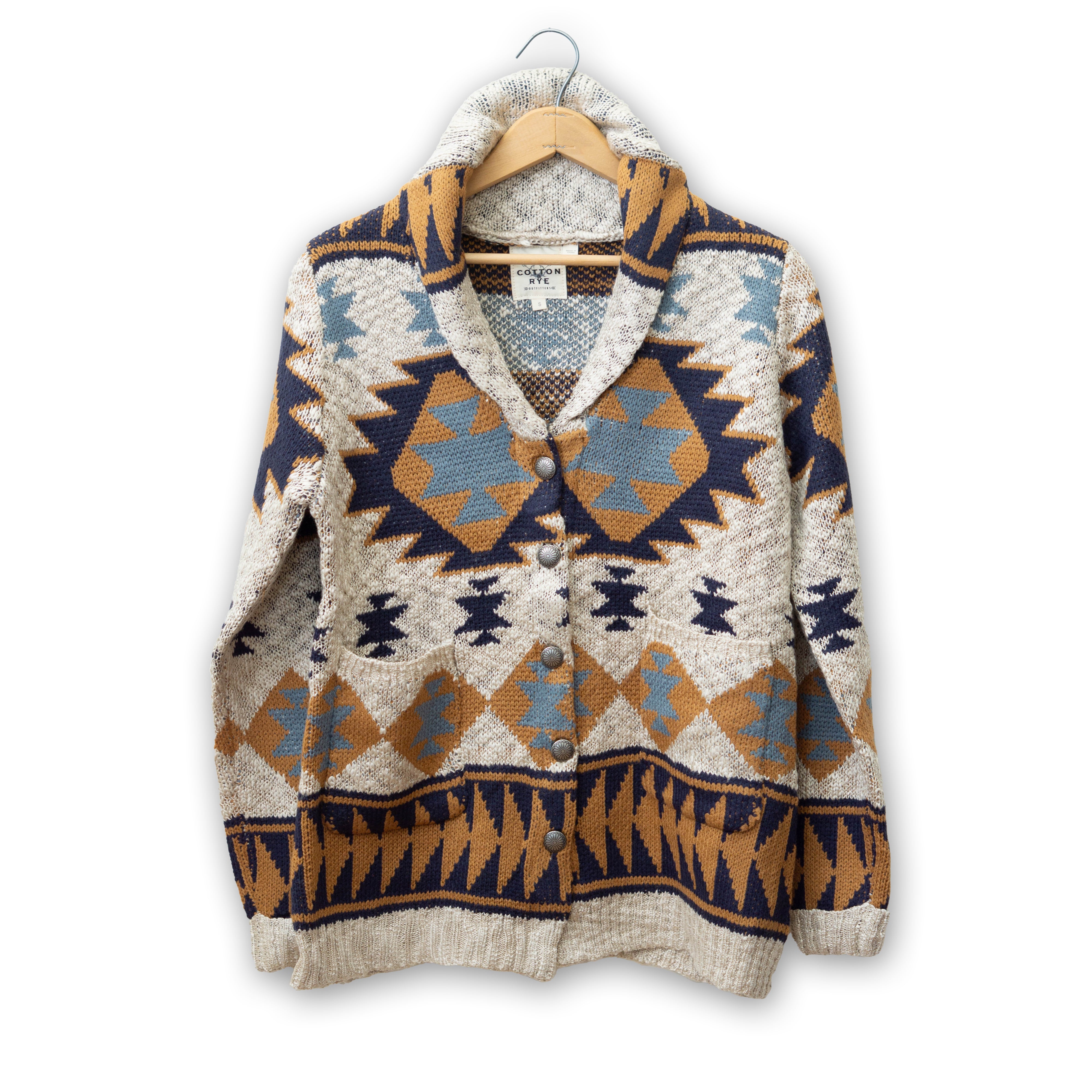 Aztec Knit Cardigan by Cotton & Rye #CRK082N