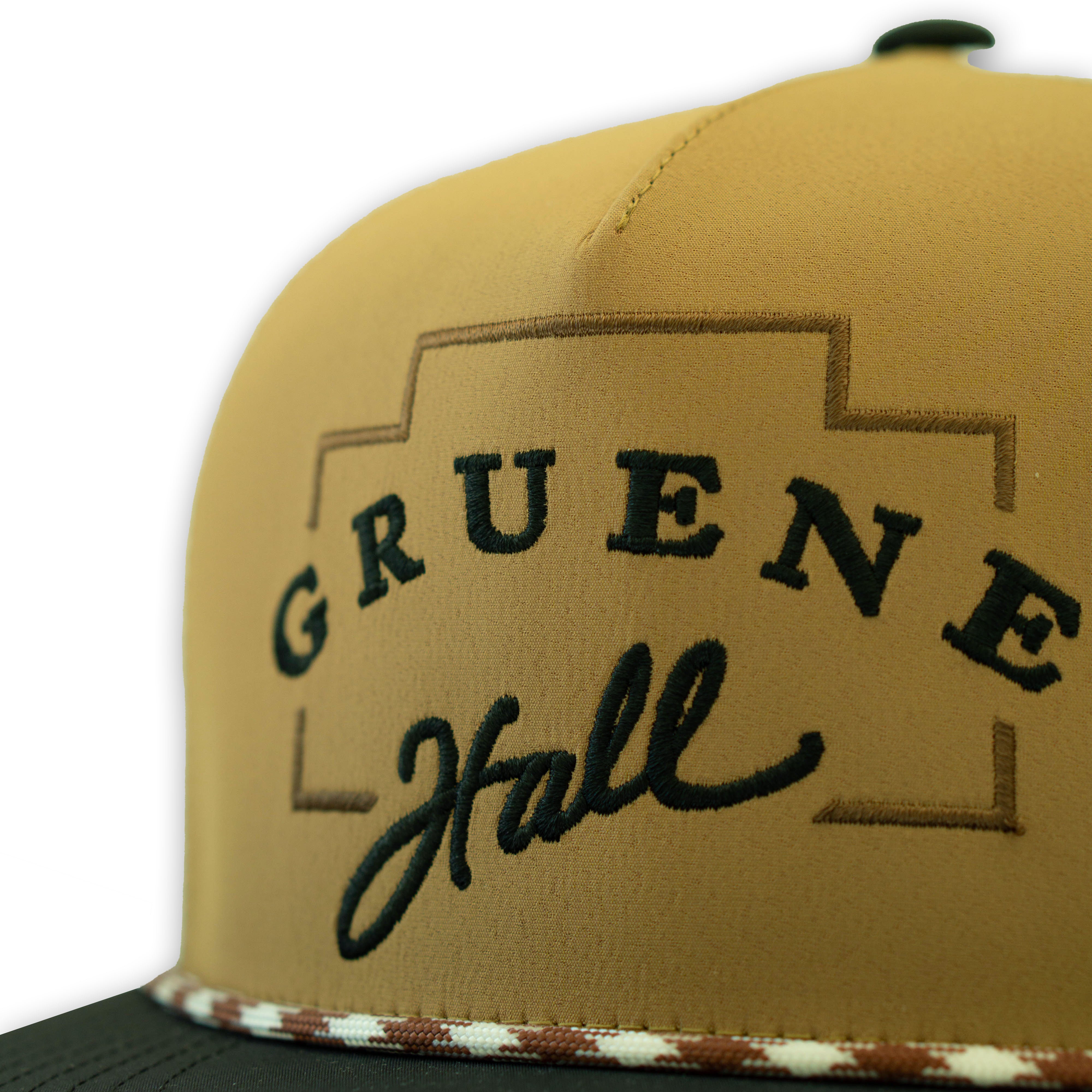 Hooey x Gruene Hall Logo Silhouette Embroidered Cap #GH2503T-BRWH