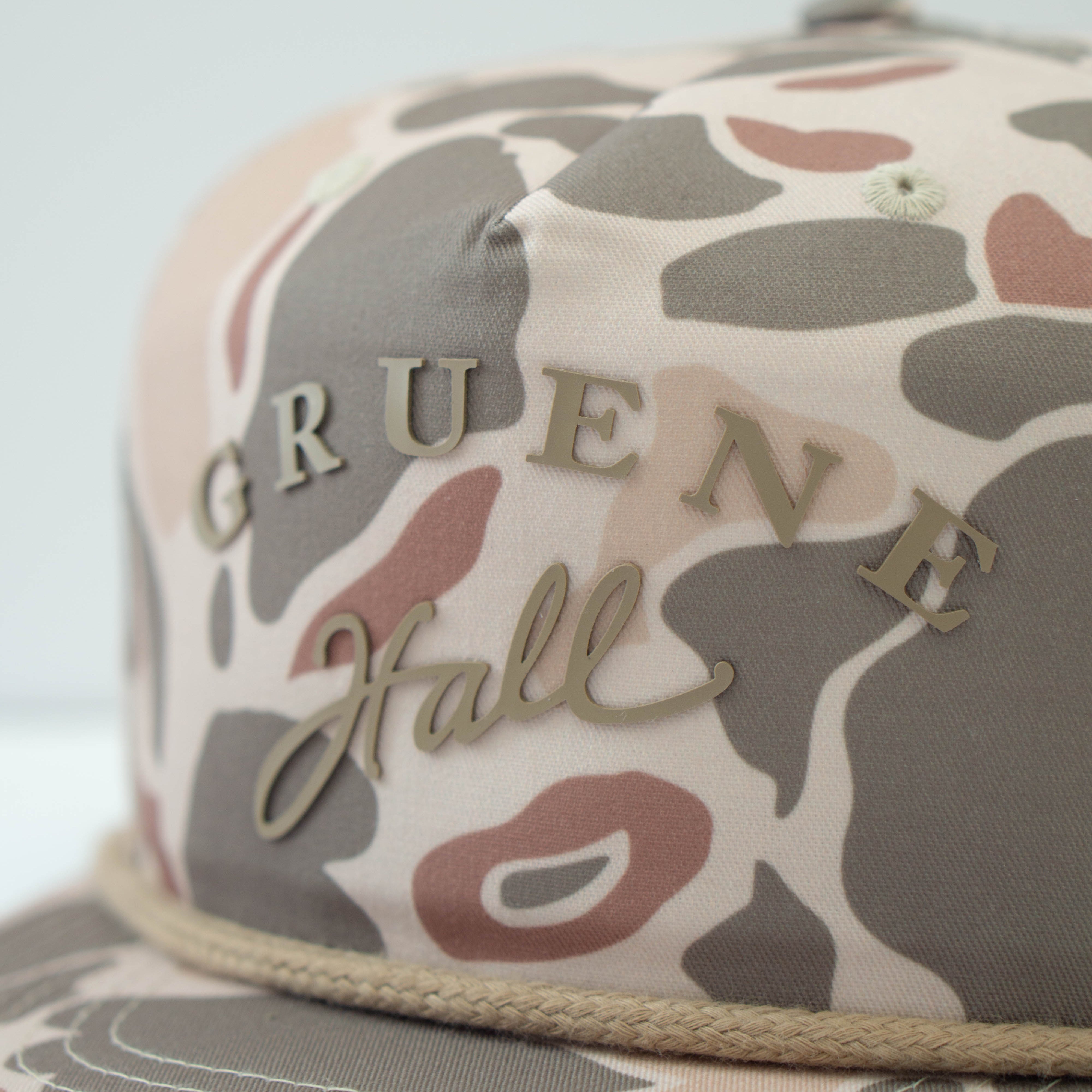 Gruene Hall Silicone Logo Harvest Duck Camo Rope Cap #256P