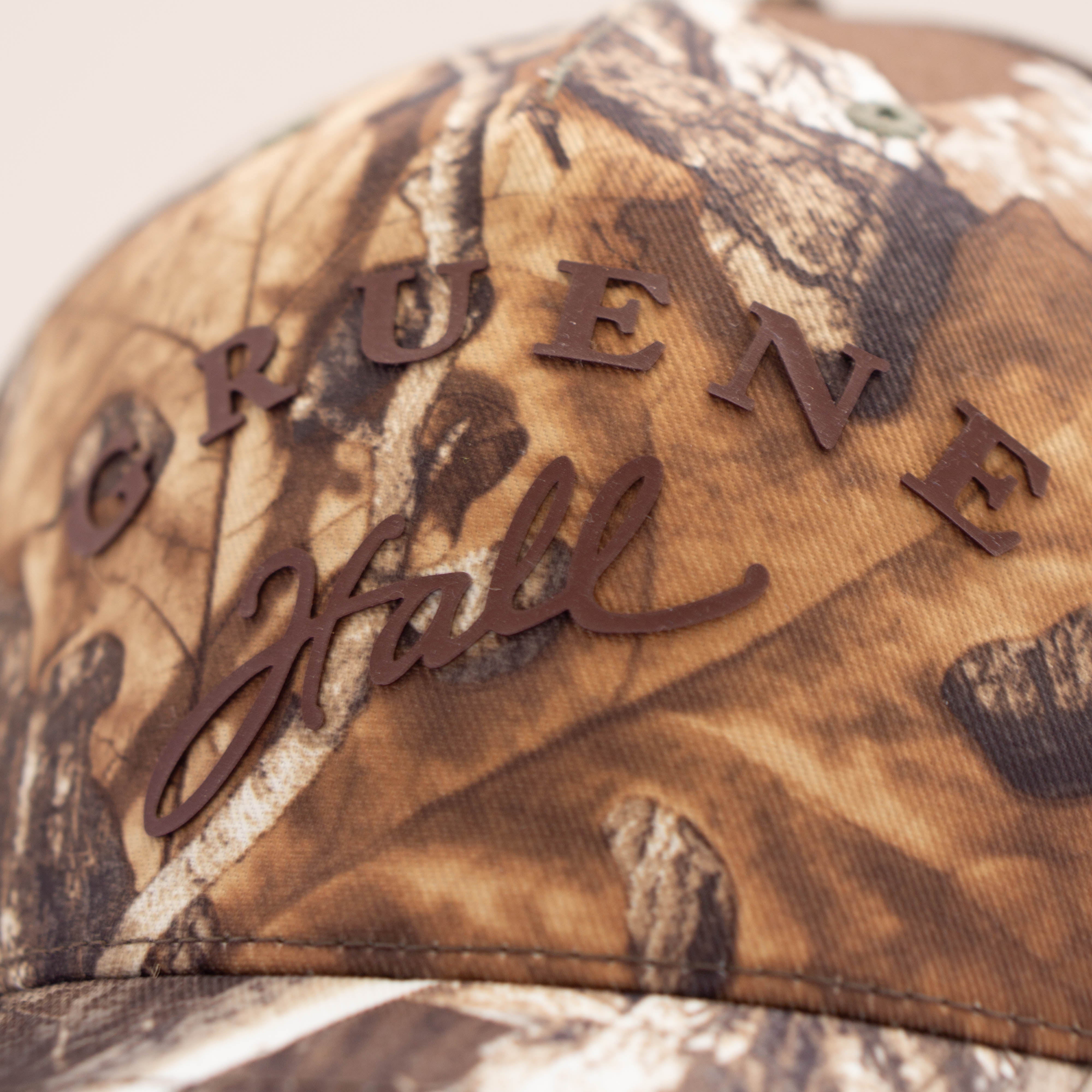 Gruene Hall Silicone Logo Realtree Camo Trucker Cap #112PFP