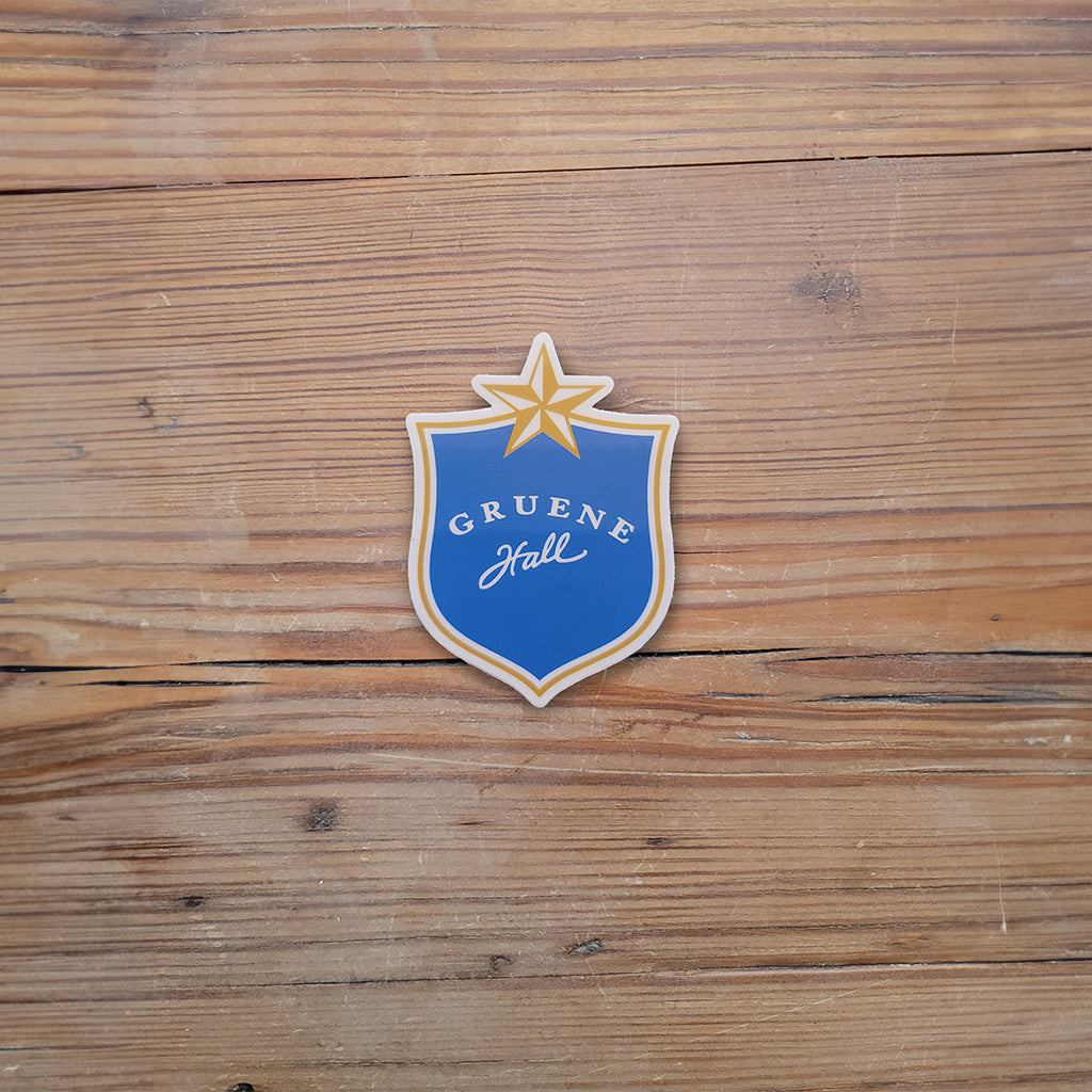 Gruene Hall Logo Lone Star Shield Sticker