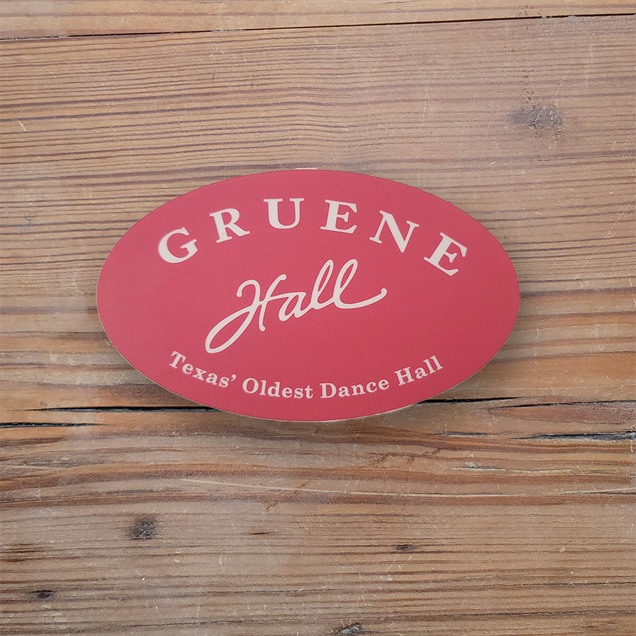 Gruene Hall Logo Oval Sticker