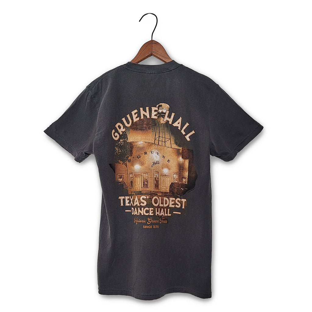 Gruene Hall Sepia Photo Comfort Colors Tee Cotton Eyed Joe's