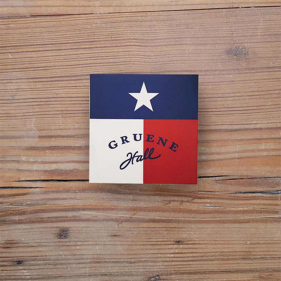 Gruene Hall Logo Texas Flag Sticker