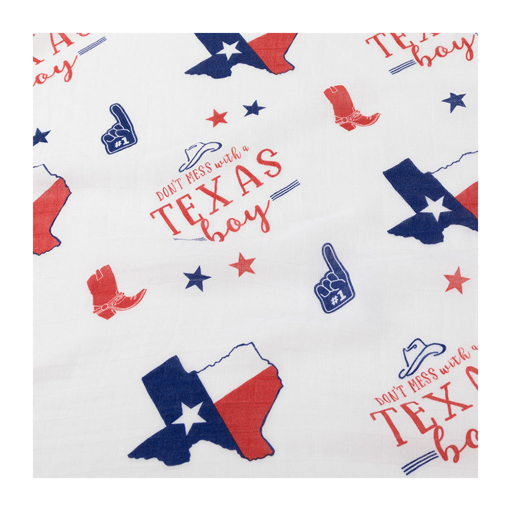 Texas Boy Swaddle Blanket