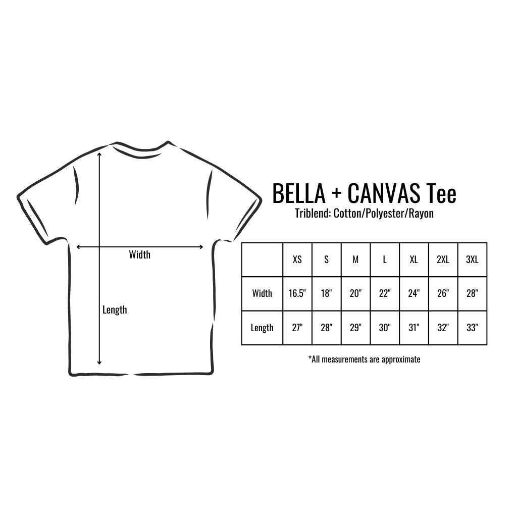 Bella Canvas size chart