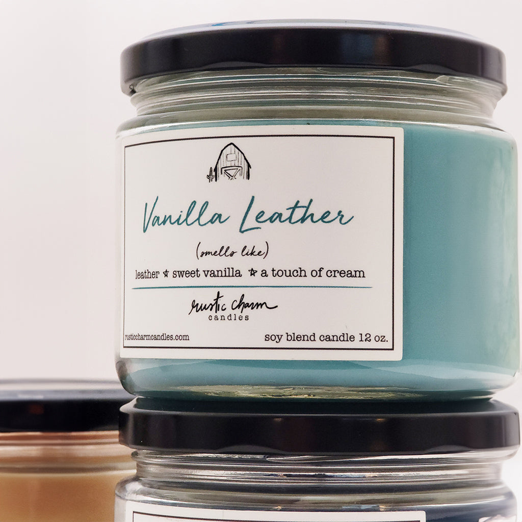 Vanilla Leather Candle by Rustic Charm