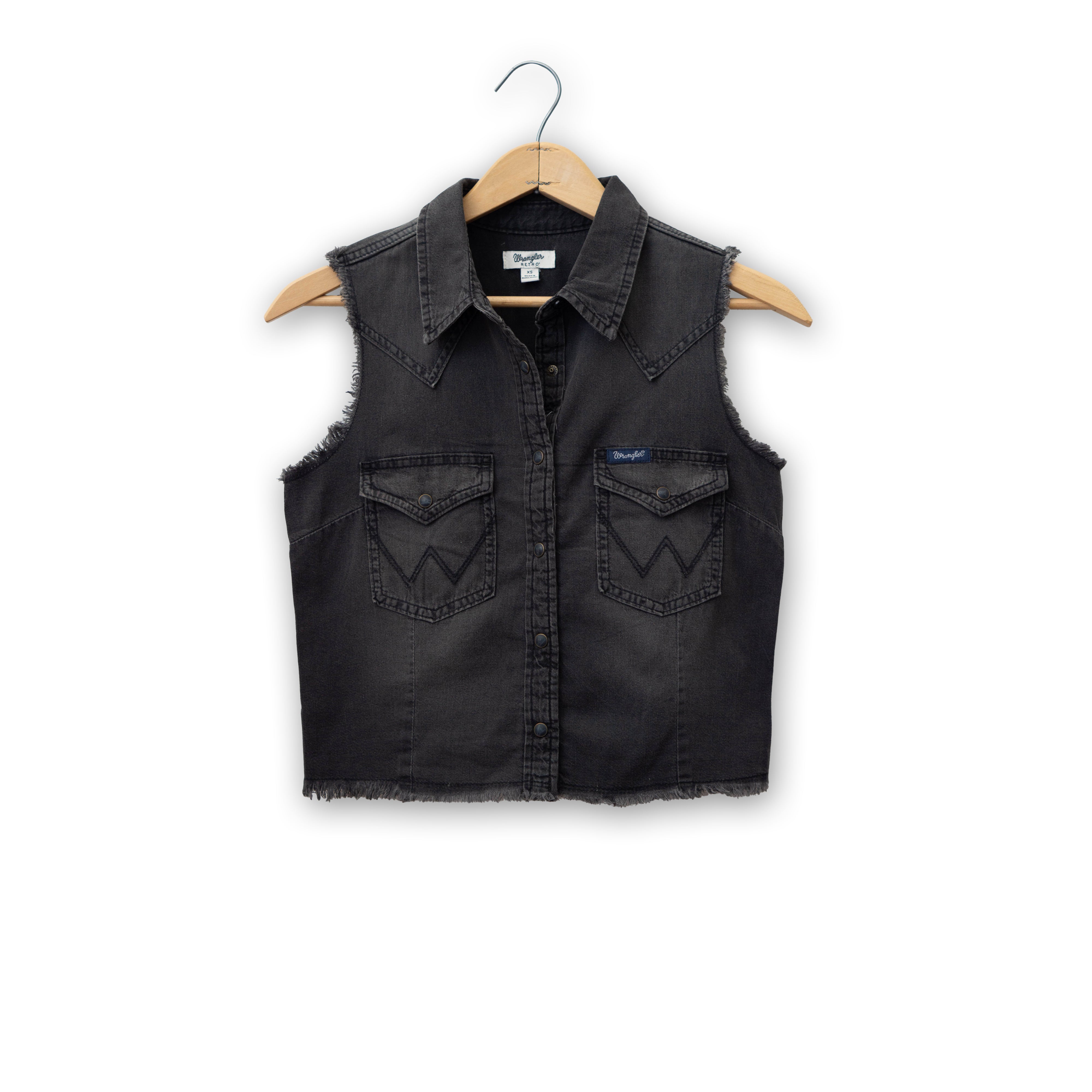 Women's Denim Sleeveless Snap Shirt by Wrangler #112362281