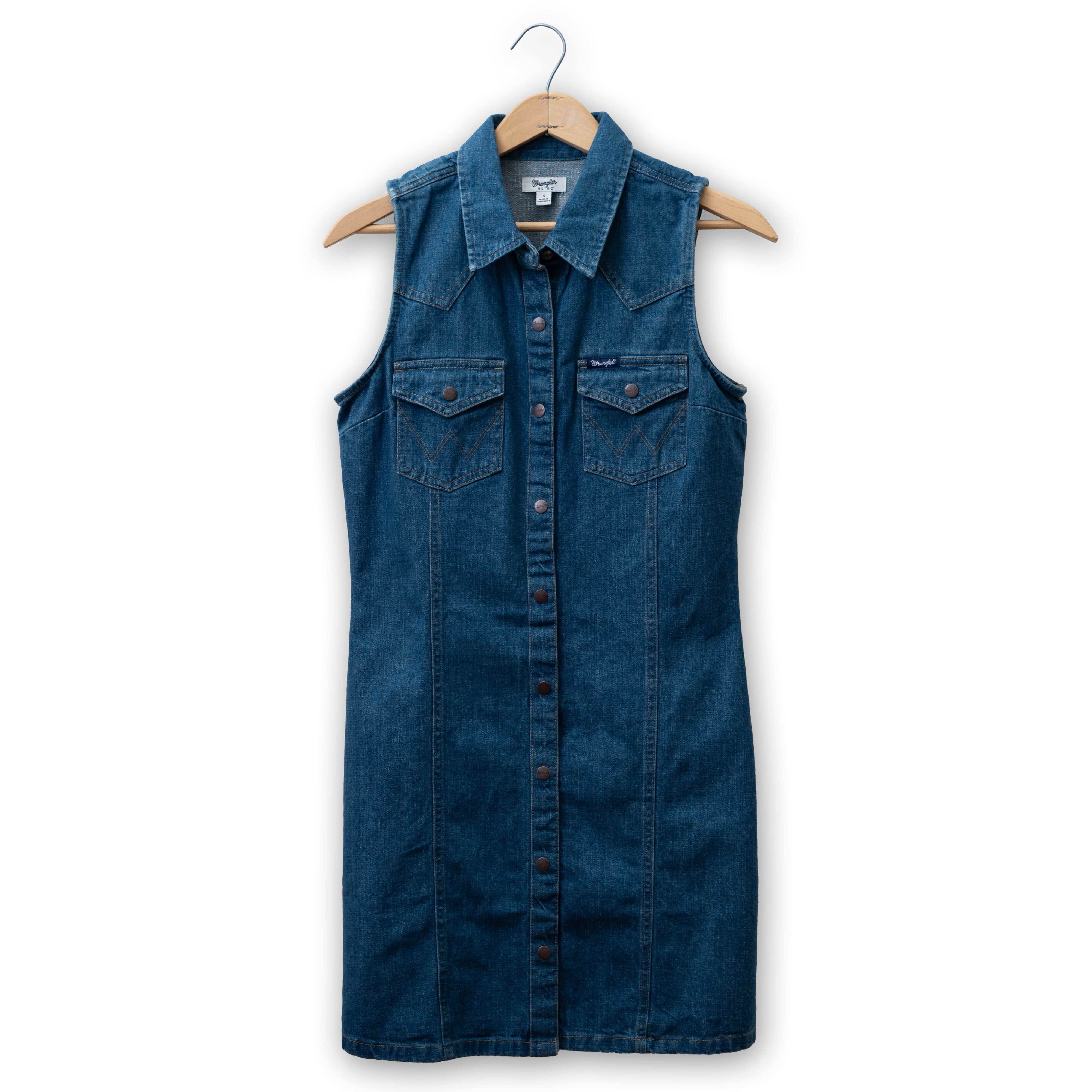 Sleeveless Western Snap Shirt Dress by Wrangler #112360791