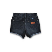 Women's Retro Bailey Black Denim Cut-Off Shorts by Wrangler #112328559