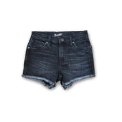 Women's Retro Bailey Black Denim Cut-Off Shorts by Wrangler #112328559