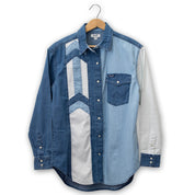 Women's Pieced Denim Boyfriend Snap Shirt by Wrangler #112360740