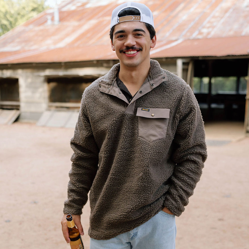 Men's Snap Sherpa Pullover by Wrangler #112366080