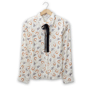 Women's Horseshoe Tie Neck Blouse by Wrangler #112371697