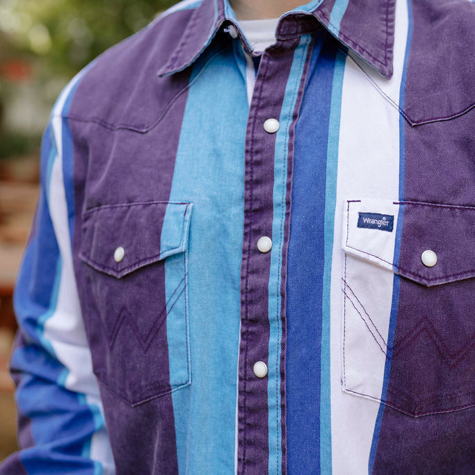 Vintage-Inspired Brushpopper Snap Shirt by Wrangler #112375225