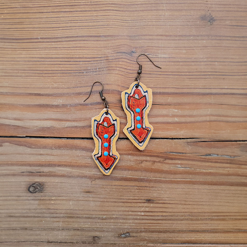 Laredo Arrow Leather Earrings #2-108