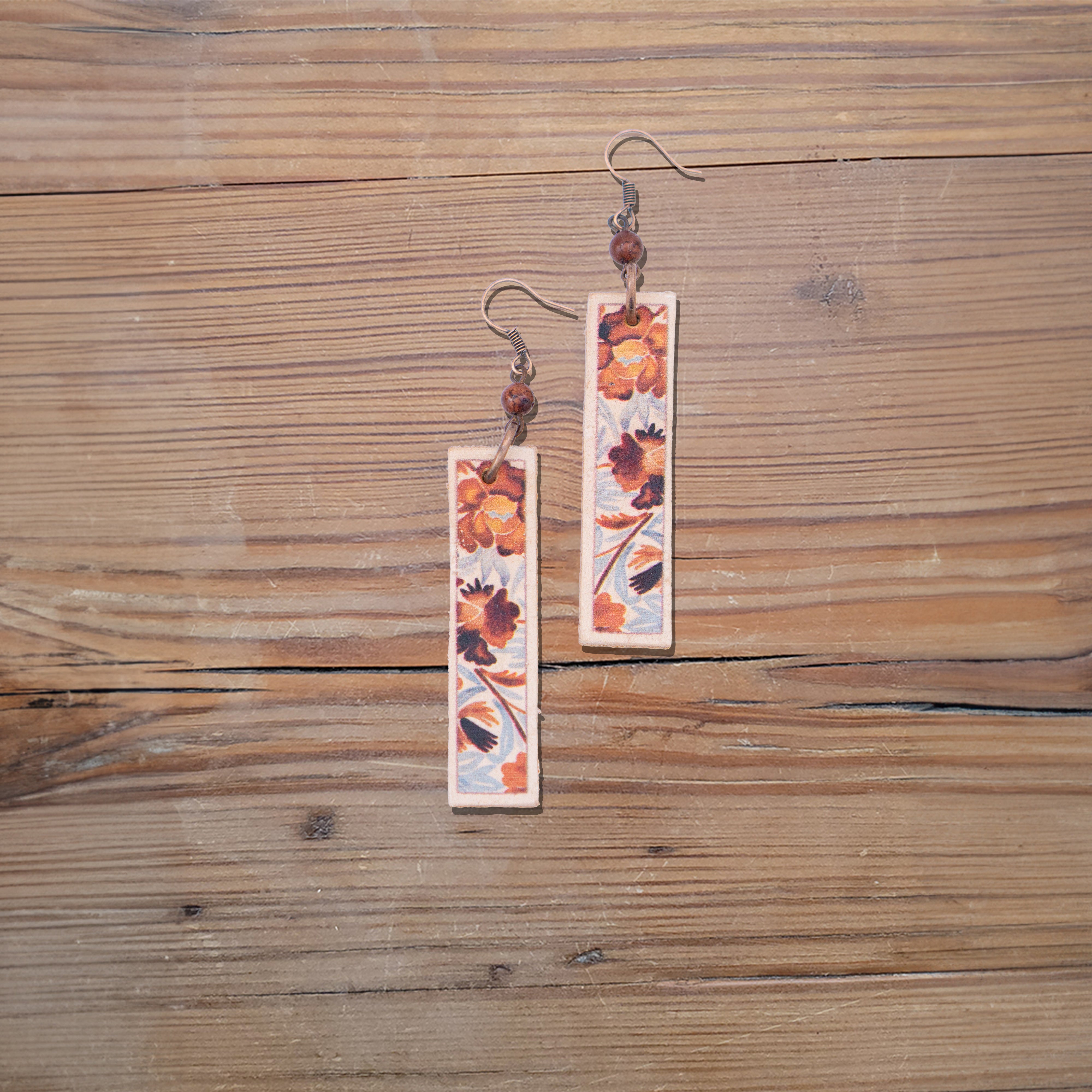 Rope Pattern Leather Earrings #2-225