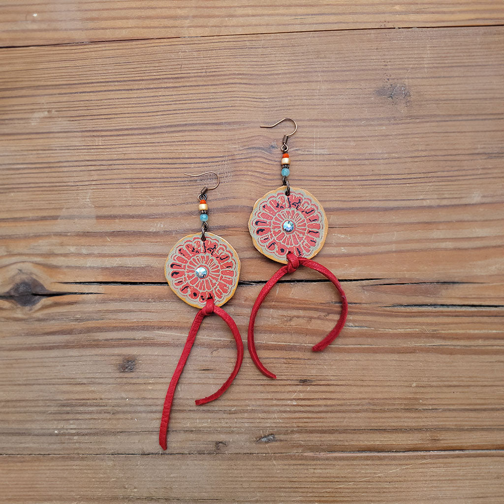 Wild Thing Leather Earrings #2-61