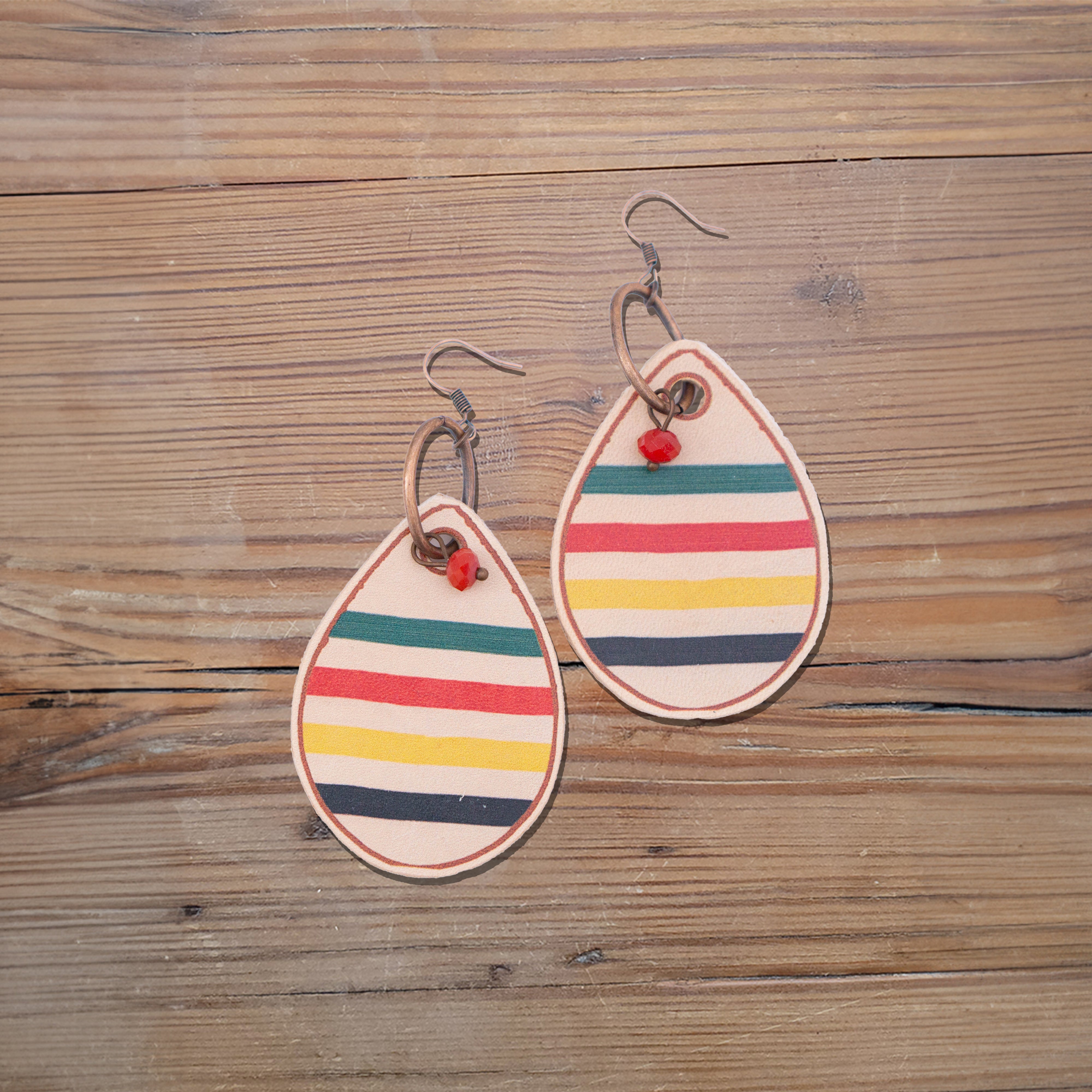 Pendleton Leather Earrings #2-A72