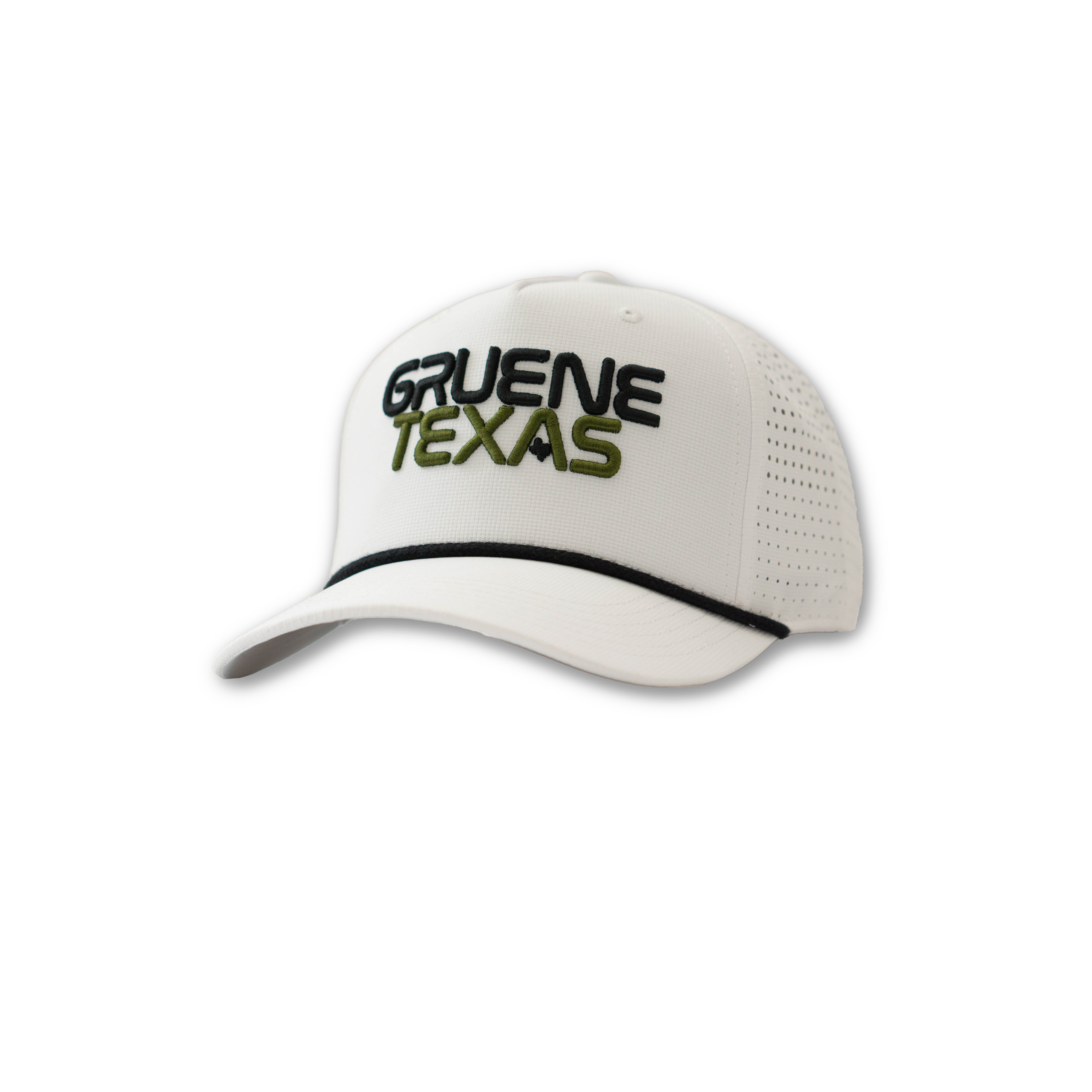 Gruene Texas Perforated Golf Cap #JFI-22030JR WHITE