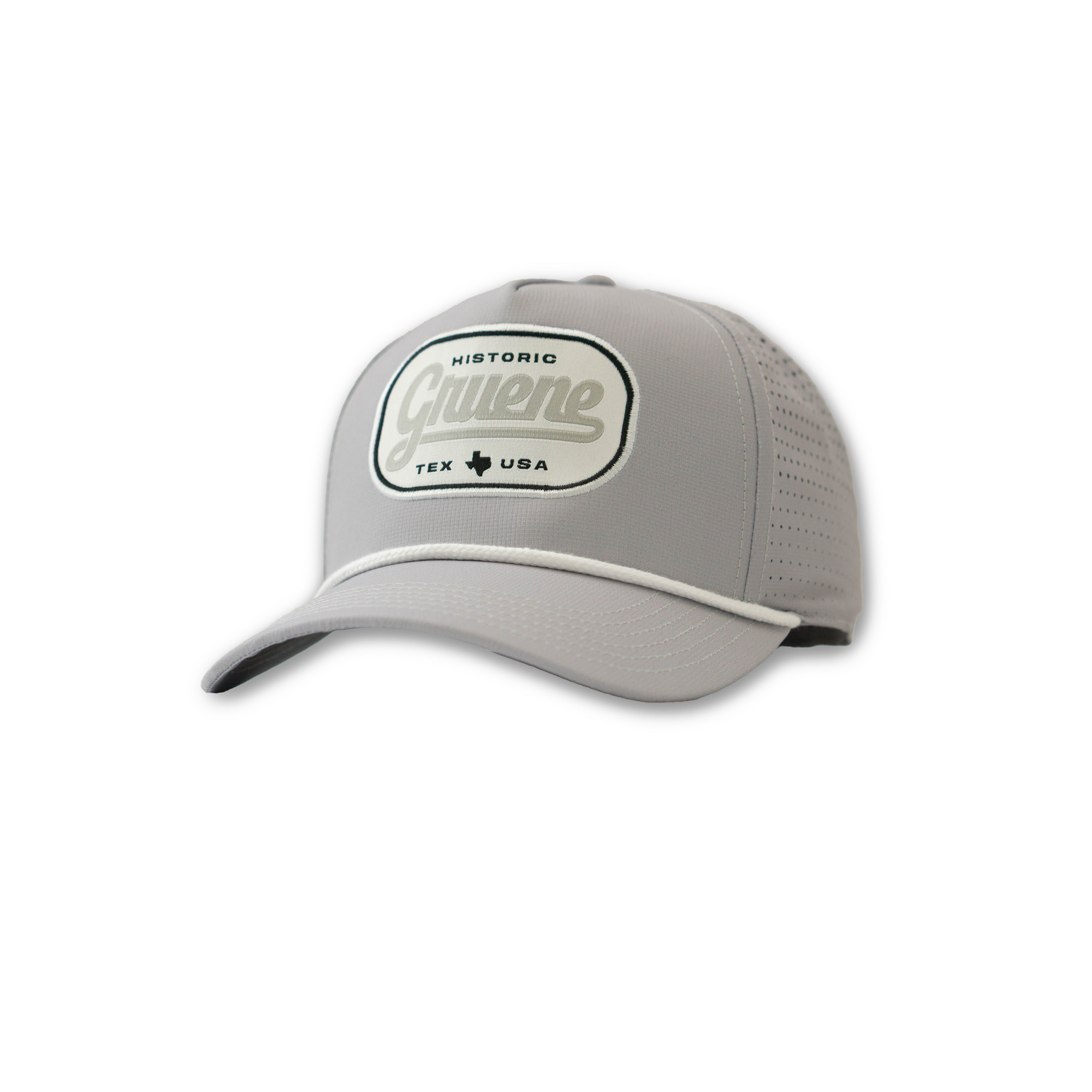 Historic Gruene Perforated Golf Cap #JFI-22035B SILVER