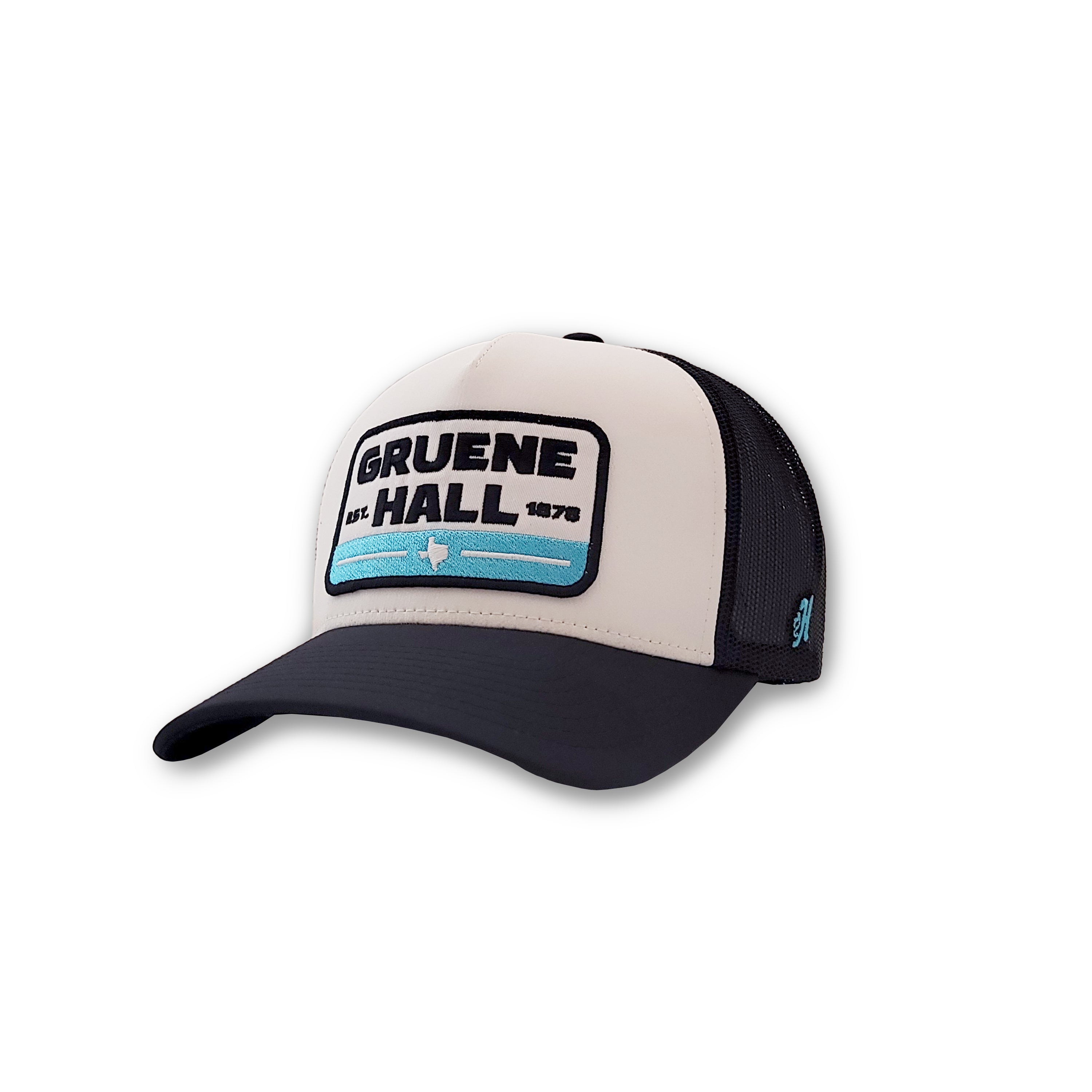 Hooey x Gruene Hall Rectangle Patch Cap #GH2402T-WHBK