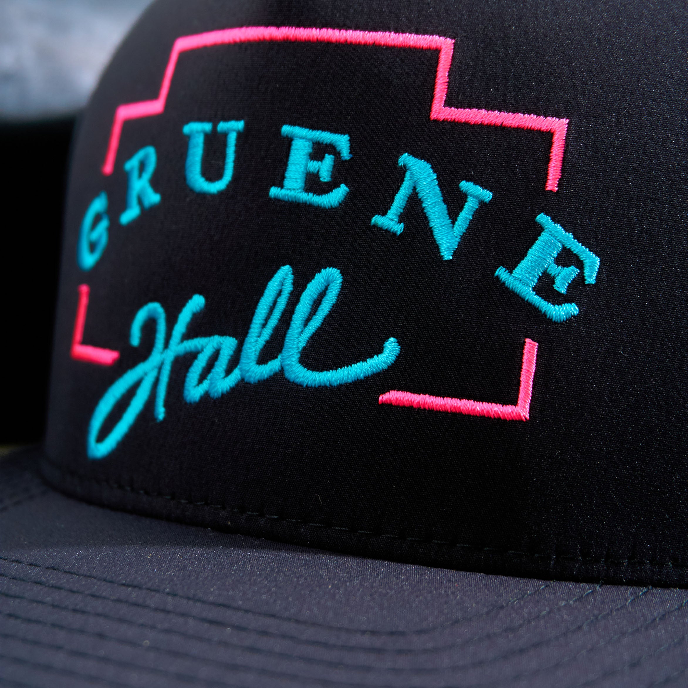 Hooey x Gruene Hall Logo Silhouette Embroidered Cap #GH2408T-BKPK