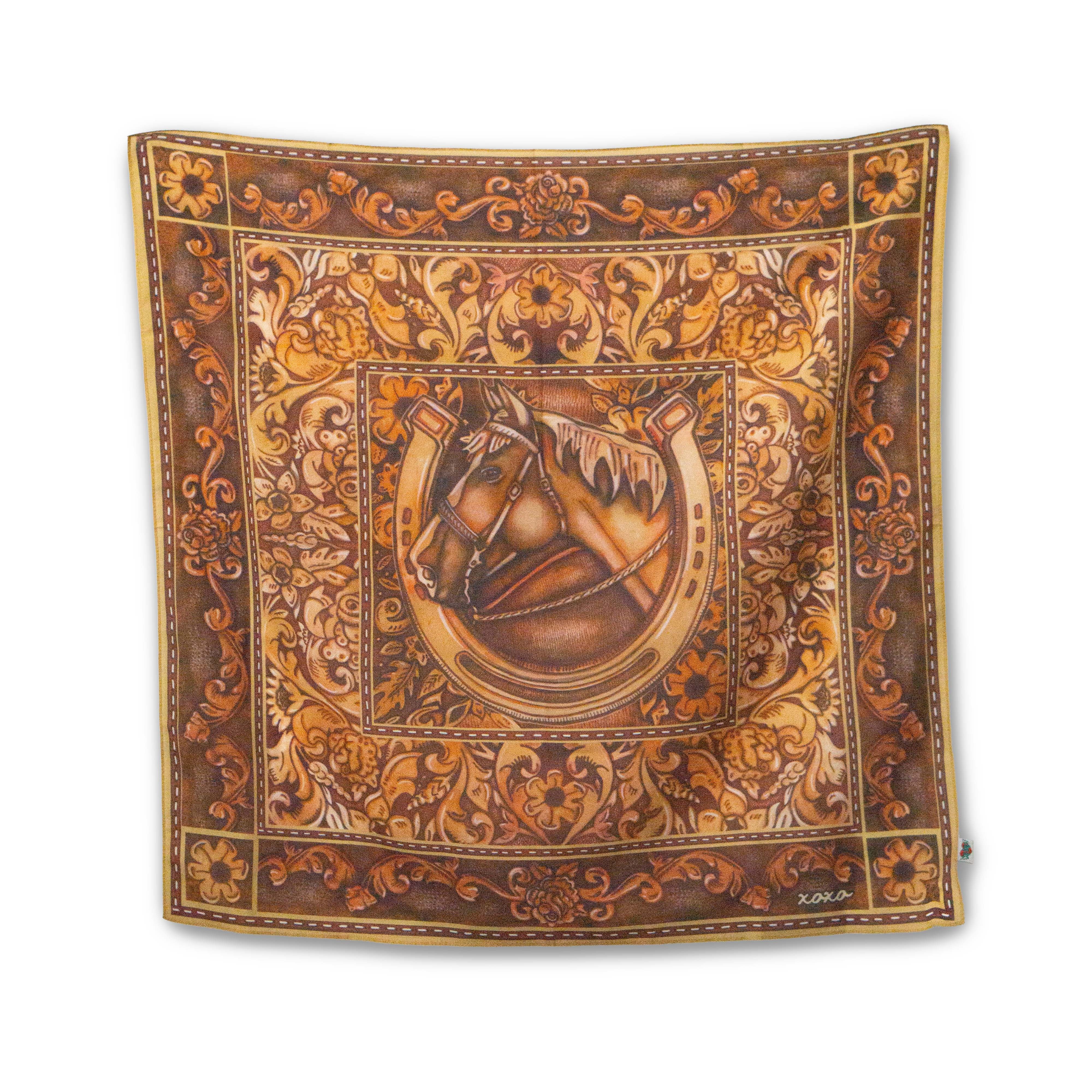 Tooled Leather Art Scarf #5-10