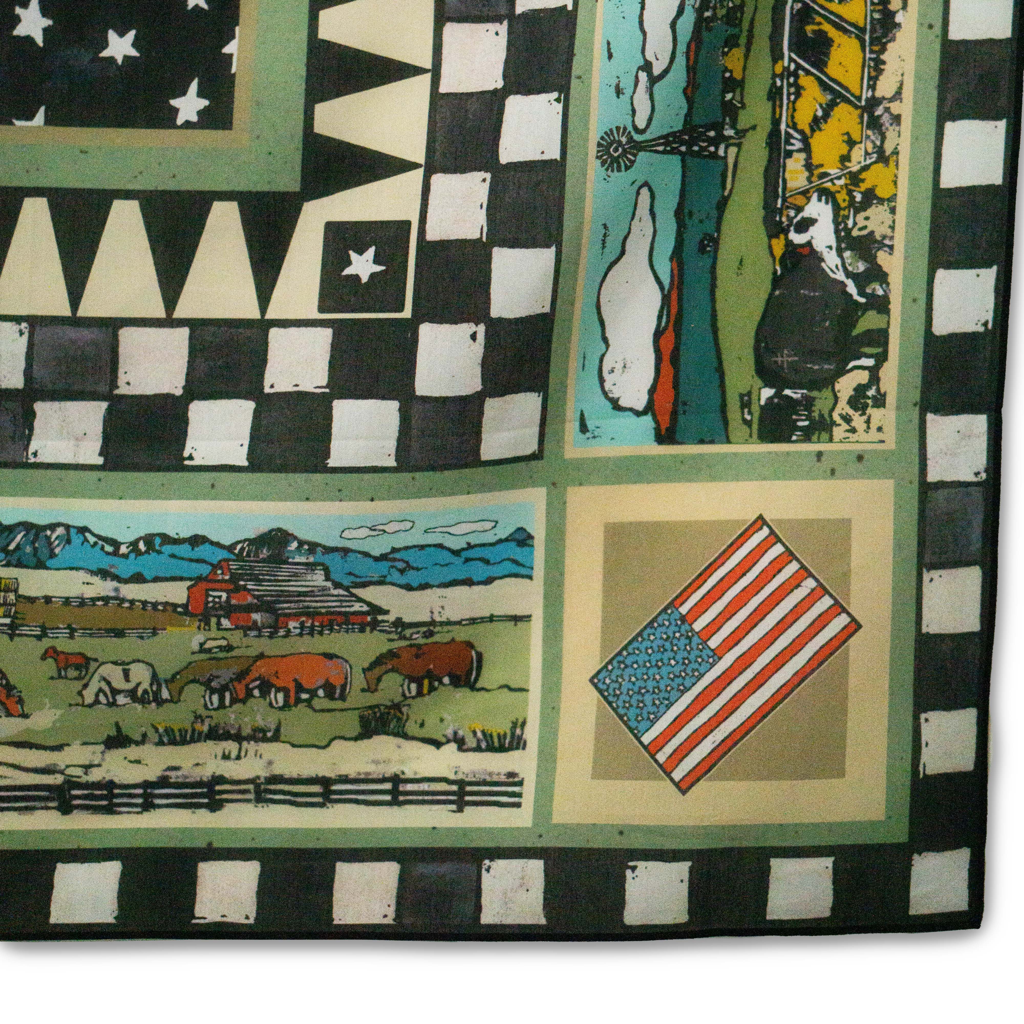 Americana Art Scarf #5-16