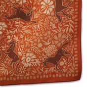 Block Print Horses Art Scarf #5-30