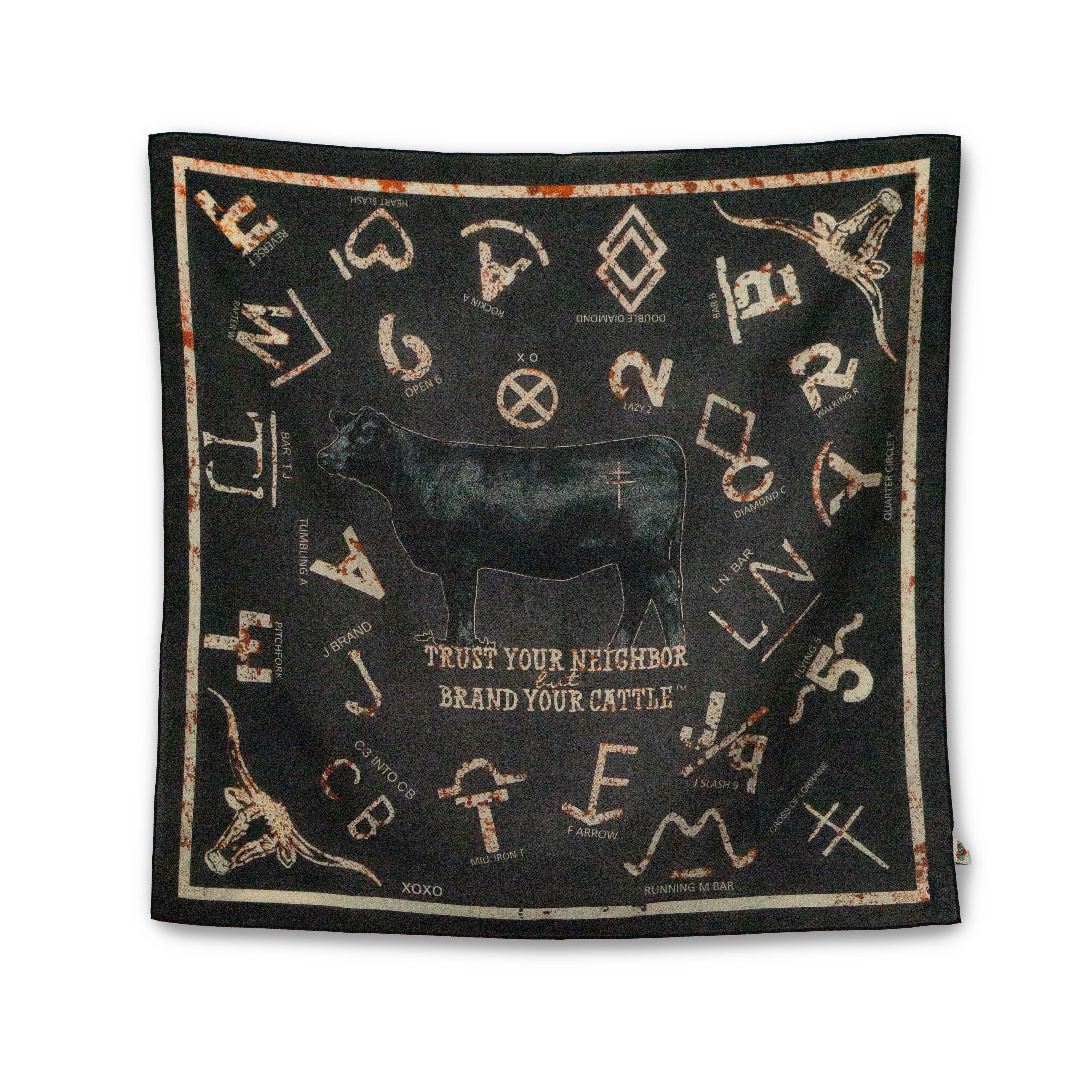 Cattle Brands Art Scarf #5-4