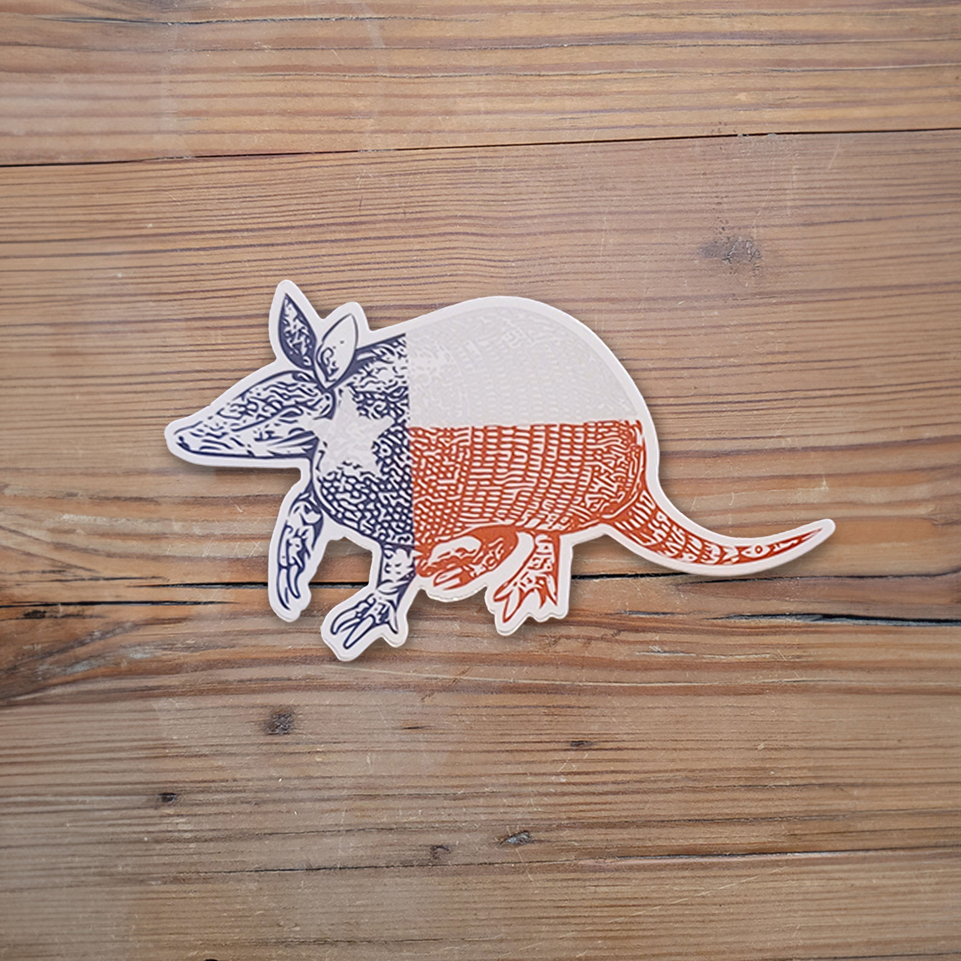 Texas Armadillo Sticker