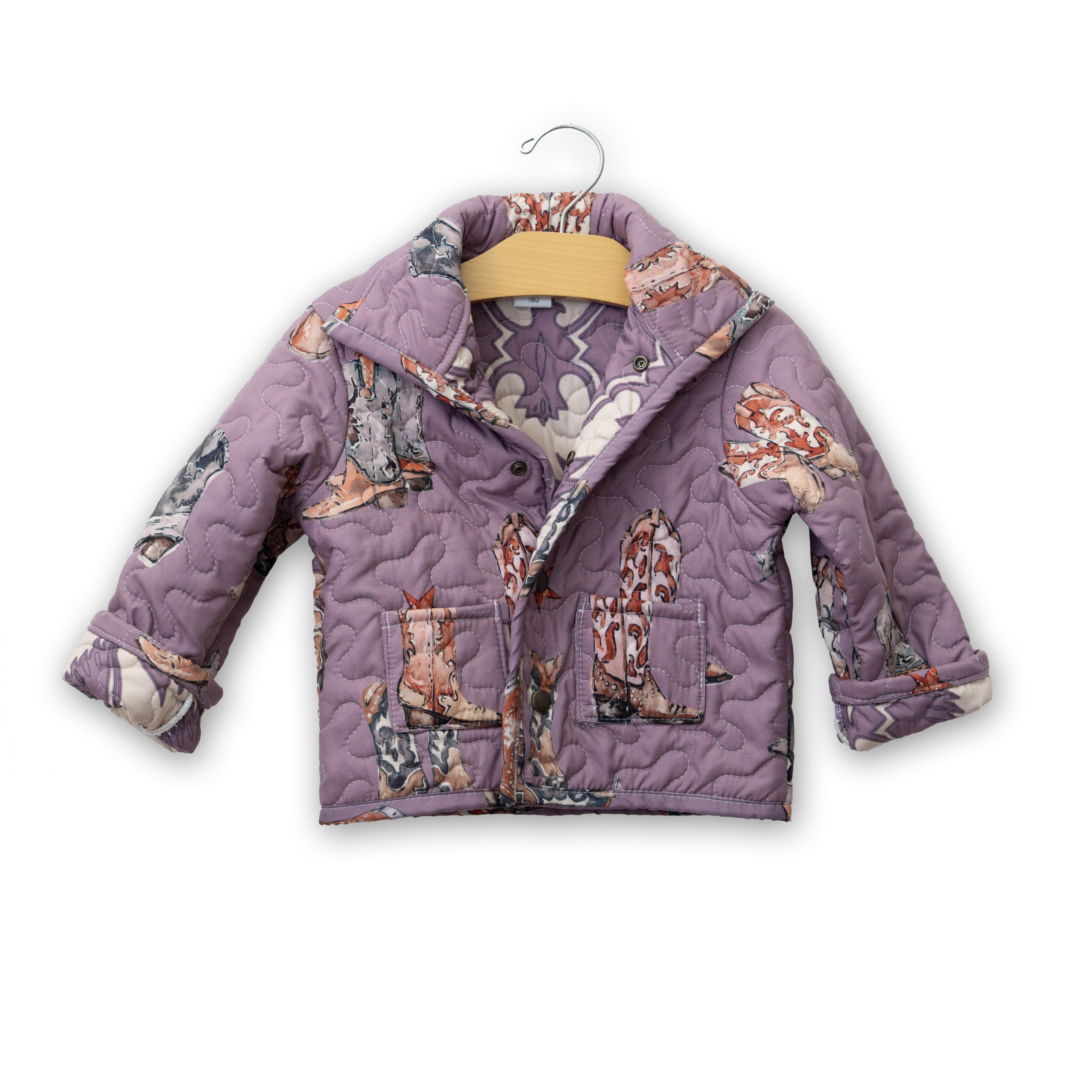 Baby Thunderbird Boots Quilted Snap Jacket #QSJK102L