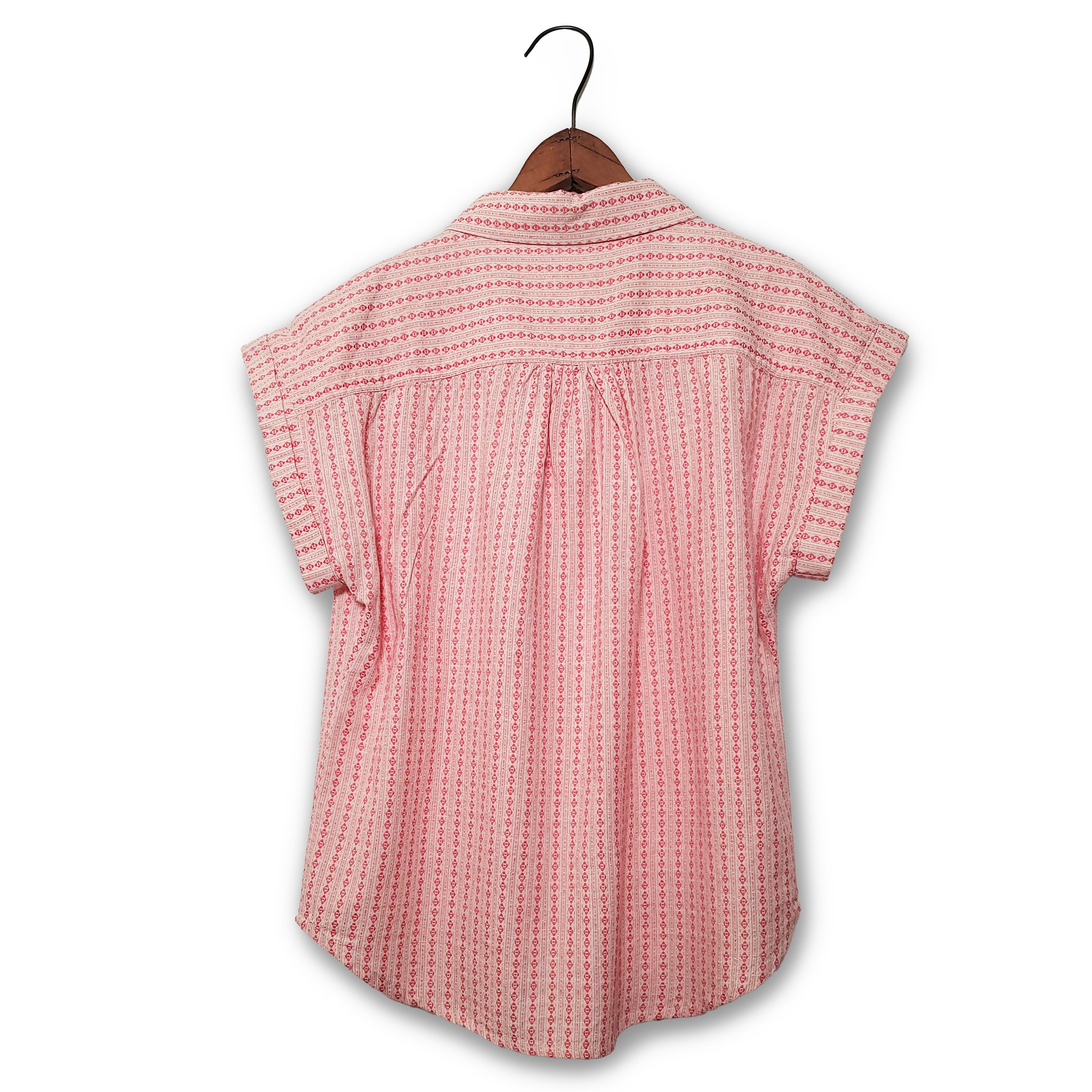 Dobby Shirt by Cotton & Rye #CRW934K White/Pink