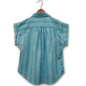 Dobby Shirt by Cotton & Rye #CRW934Q Turquoise