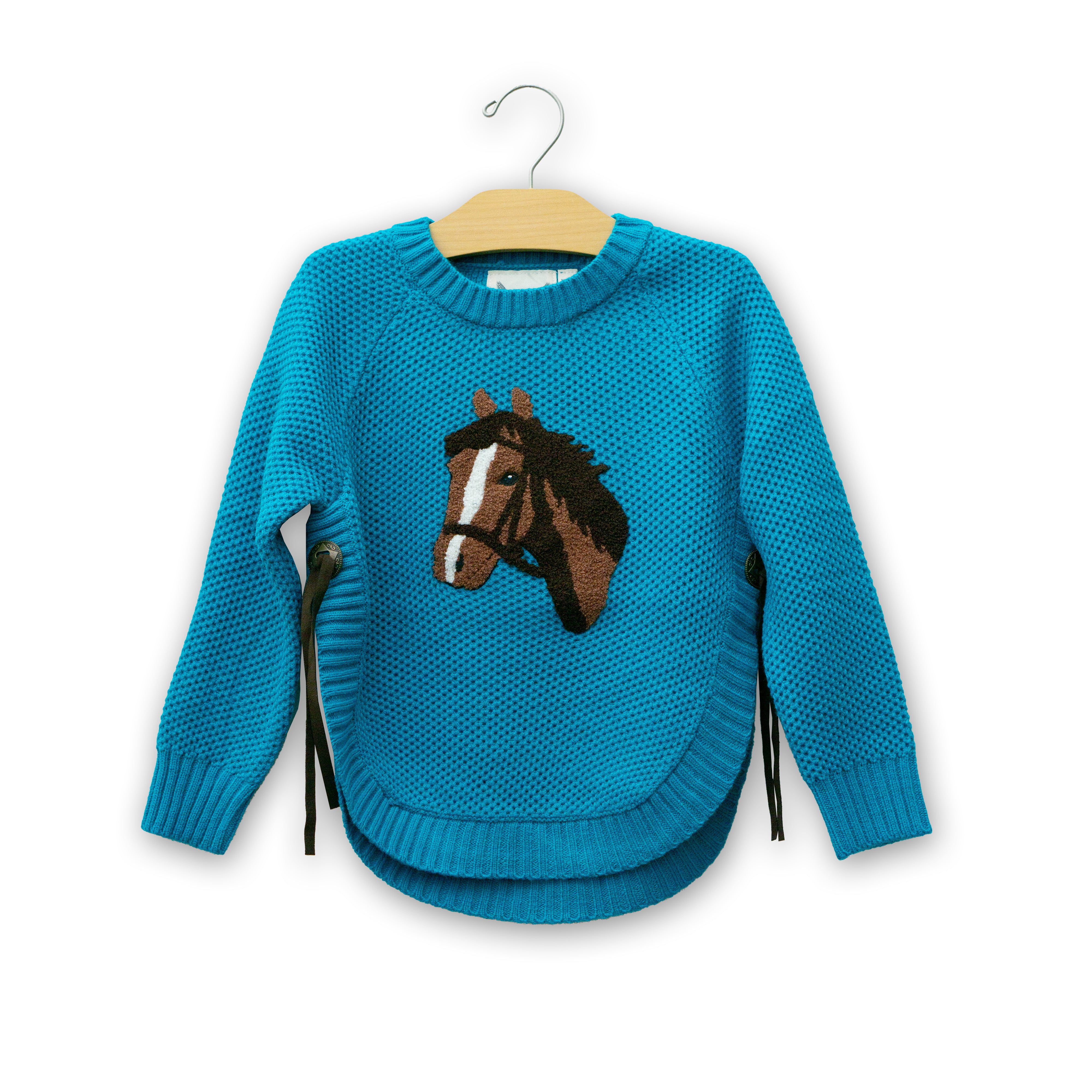 Youth Horse Knit Sweater #CRG217TQ