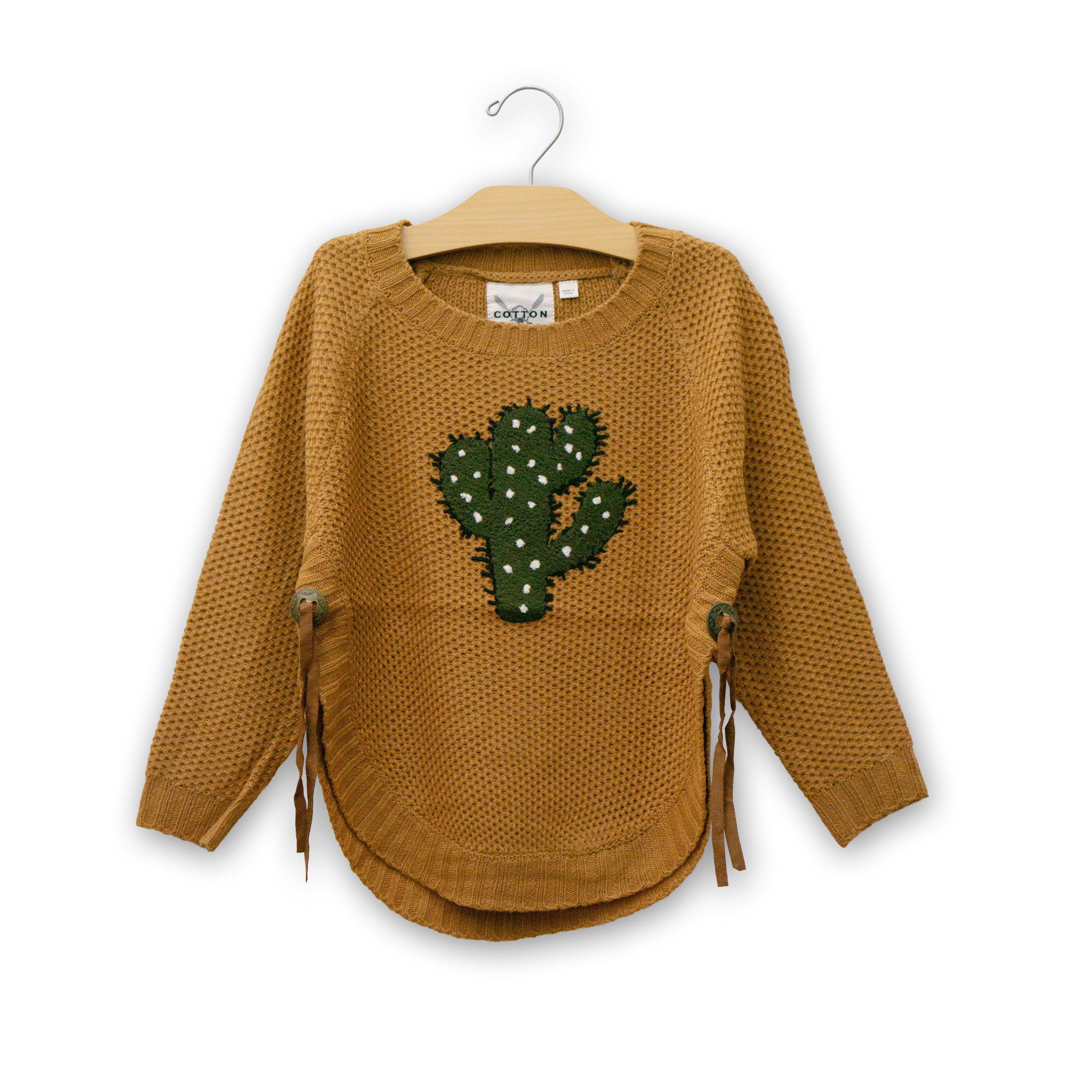 Youth Cactus Knit Sweater #CRG218TN