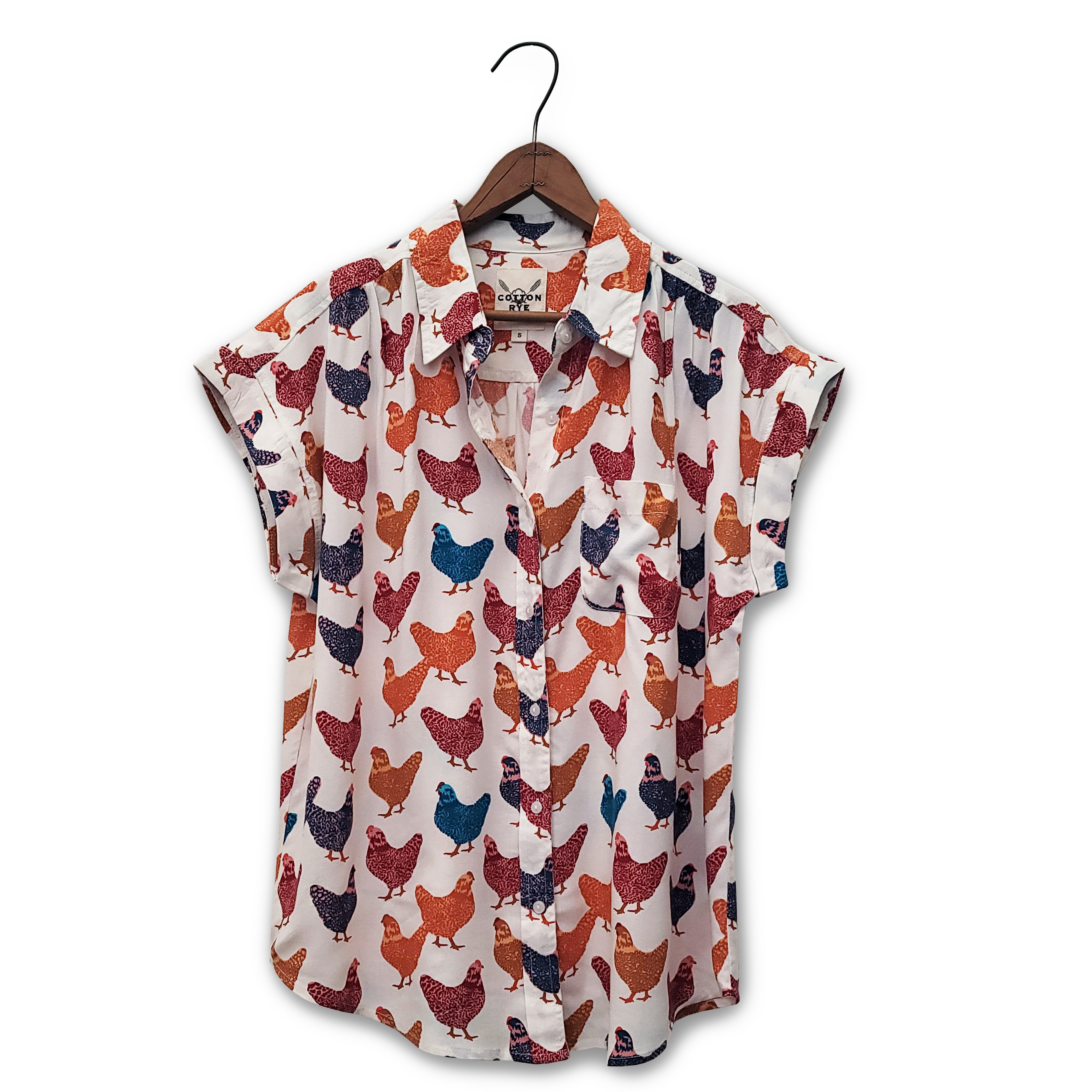 Hen House Print Shirt by Cotton & Rye #CRW914M