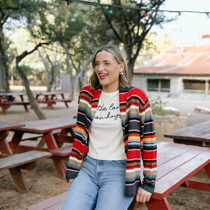 Serape Stripe Cardigan by Cotton & Rye #CRK912