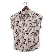 Stunner Stallion Print Shirt by Cotton & Rye #CRW918N