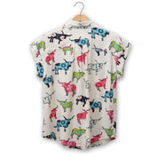 Arty Floral Longhorn Shirt by Cotton & Rye #CRW713FL