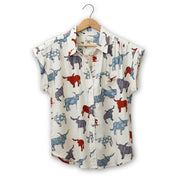 Arty Americana Longhorn Print Shirt by Cotton & Rye #CRW713N