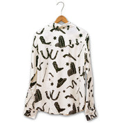 Snake Hat Long Sleeve Snap Shirt by Cotton & Rye #CRW902X