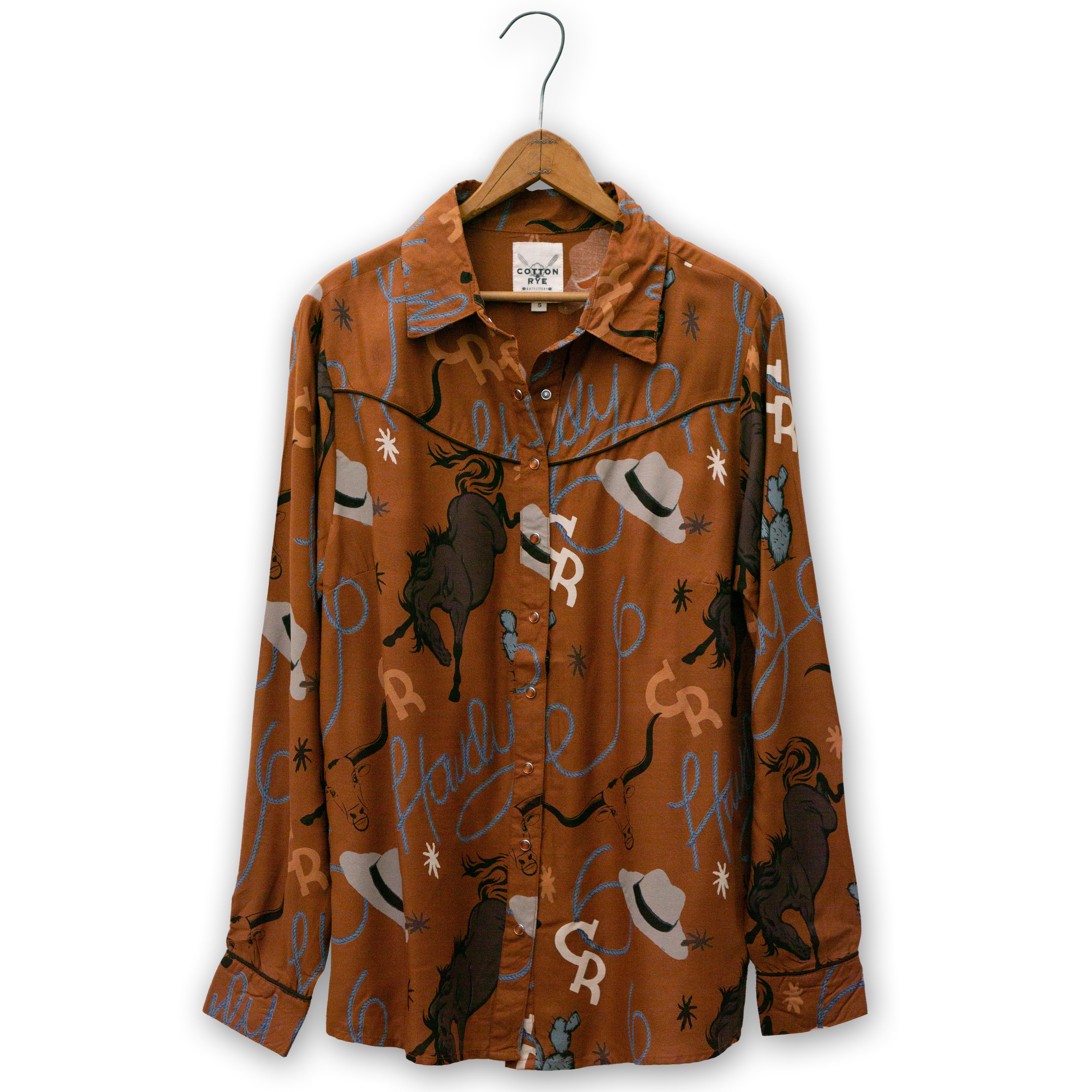 Howdy Long Sleeve Snap Shirt by Cotton & Rye #CRW908BN