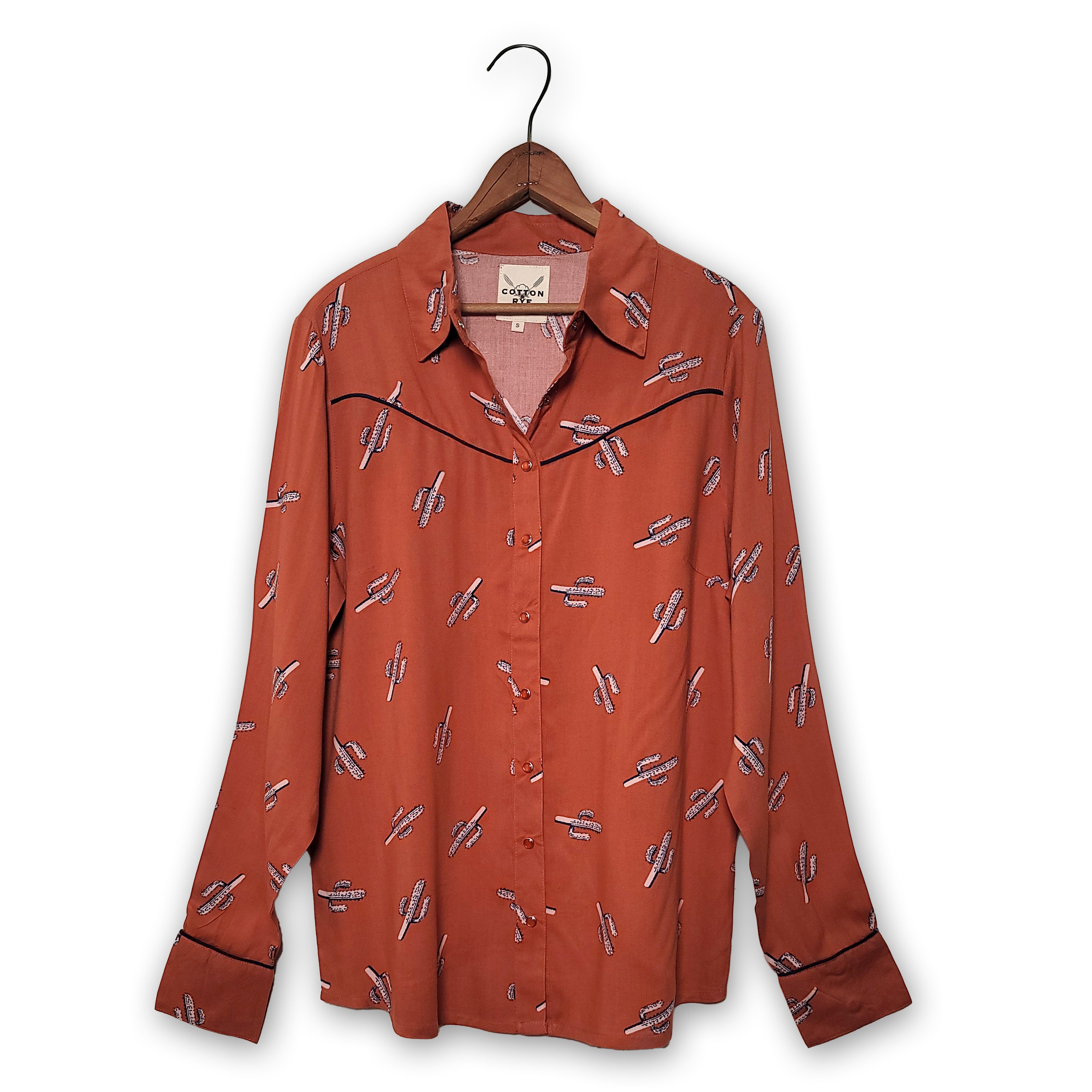 Cactus Snap Long Sleeve Shirt by Cotton & Rye #CRW915K