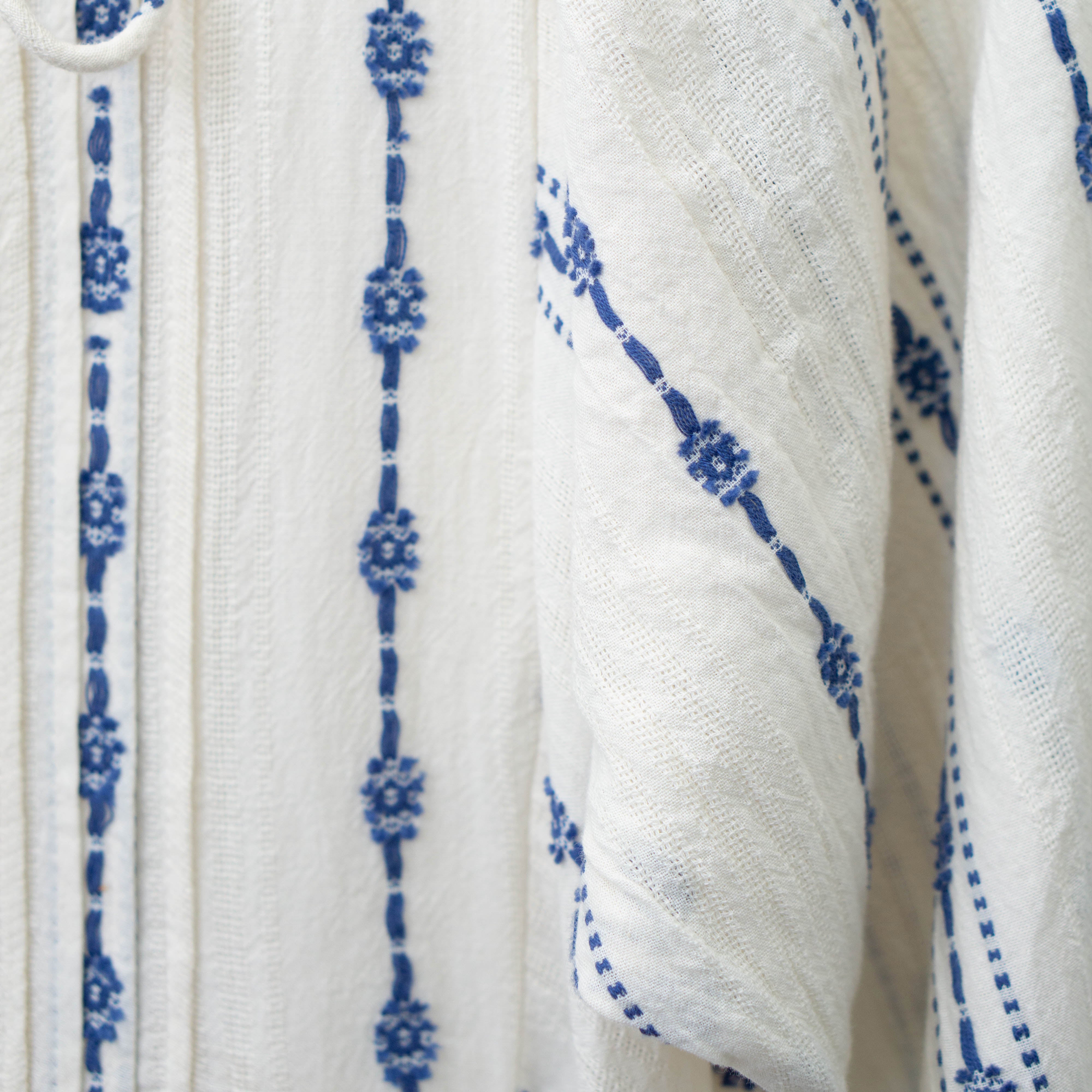 Blue Embroidery Dress by Cotton & Rye #CRWD8012